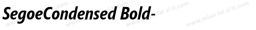 SegoeCondensed Bold字体转换